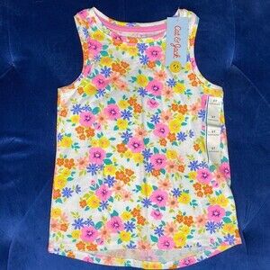 Cat & Jack Girls Floral Sleeveless Tank Top 5T